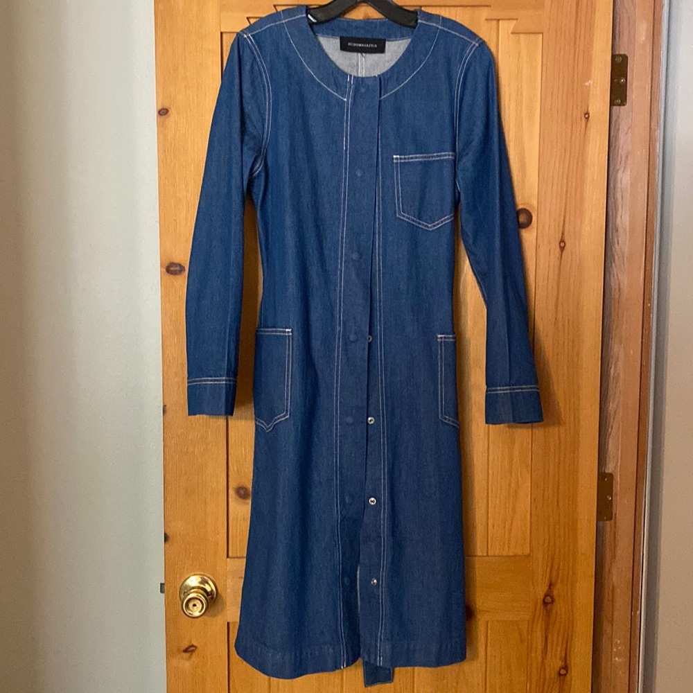 BCBGMAXAZRIA Long denim jacket